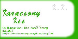 karacsony kis business card